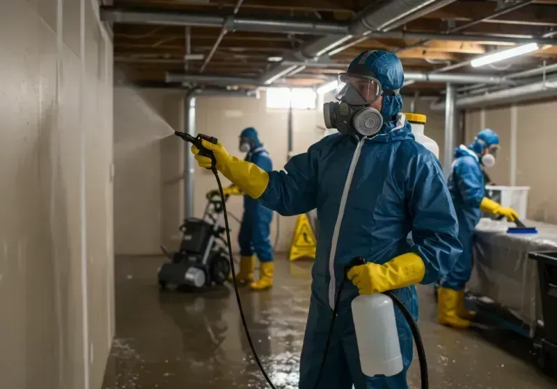 Basement Sanitization and Antimicrobial Treatment process in Delaware County, NY